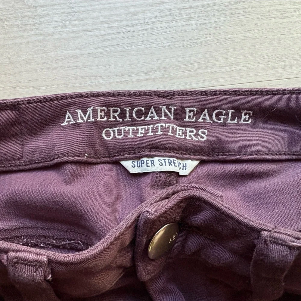 Woman’s American Eagle Outfitters Women's Dark Purple Skinny Jeans